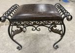 Wrought Iron Vanity Bench