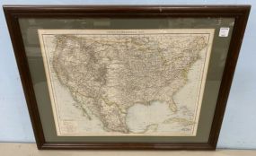United States General Map Framed