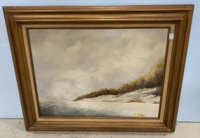 Sea Shore Painting Unsigned