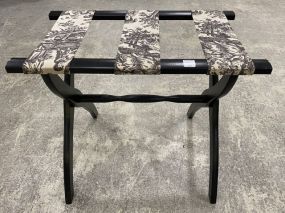 Modern Fabric Strapped Luggage Rack