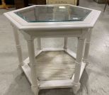 White Painted Octagon Side Table