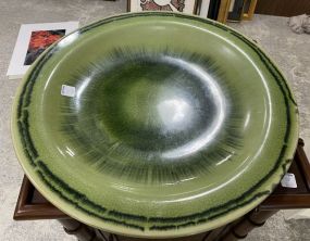 Large Decorative Green Charger