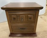 Vintage Oak Finish Pressed Wood Night Stand