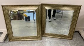 Pair of Beveled Wall Mirrors