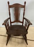 Vintage Early American Style Arm Rocker