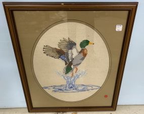 Needlepoint Mallard Duck Art