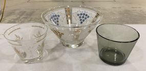 Three Glass Serving Bowls