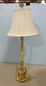 Brass Candle Stick Style Lamp