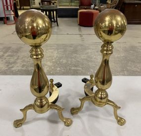 Vintage Brass Andirons