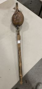 Collectible Tribal Ceremonial Staff
