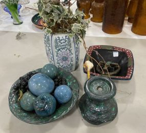Group of Pottery Decor Pieces