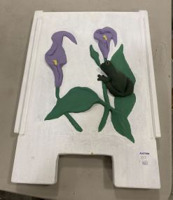 Large Ceramic Frog Decorative Plaque