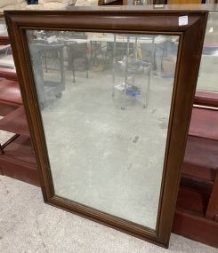 Cherry Wood Frame Rectangle Mirror