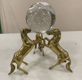 Brass Horse Decorative Stand