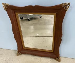 Vintage Wood Wall Mirror