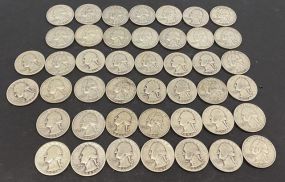 44 Mixed Years Silver Quarters