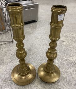 Pair of Brass Candle Stands