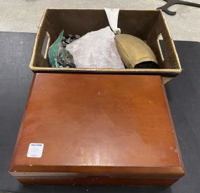 Wood Box and Crate with Knobs and Bell