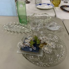 Group of Glass Serving Pieces