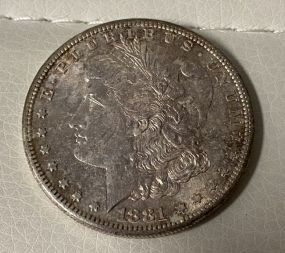 1881 Morgan Silver Dollar S