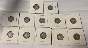 12 Mercury Dimes