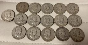 16 Franklin Half Dollars