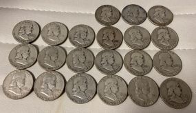 21 Franklin Half Dollars