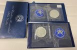 Three 1971 Eisenhower Uncirculated Silver Dollars