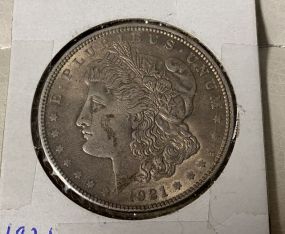 1921 Morgan Silver Dollar