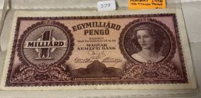Hungary 1946 One Million Pengo Note