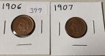 1906 & 1907 Indian Cents