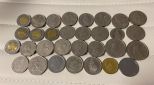 Group of European Currency Coins