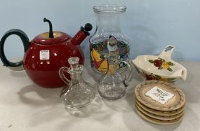 Assorted Pottery and Glass Pieces
