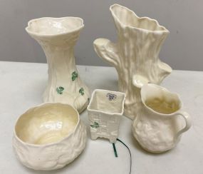 Five Pieces of Belleek Porcelain