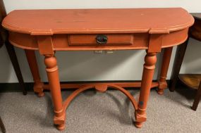 Factory Painted Demi Lune Console Table