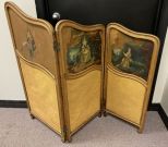 Antique French Style Small Folding Screen