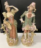 Royal Dux Bohemia Lady and Gent Figurines