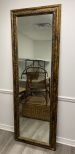 Tall Modern Gold Gilt Framed Wall Mirror