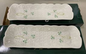 Two Belleek Ireland Trays