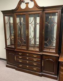 Thomasville Cherry Breakfront China Cabinet