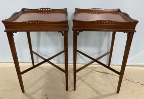 Pair of Amergold Hand Tooled Lamp Tables