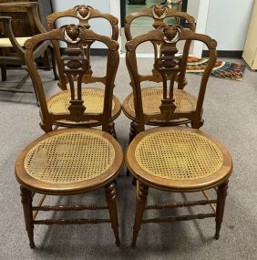 Four Victorian Eastlake Side Chairs