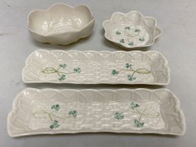 Four Belleek Porcelain Pieces