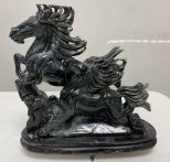 Jade Like Stone Horse Statue