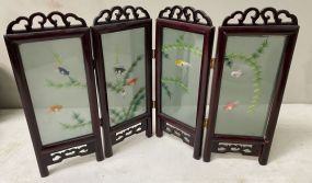 Small Chinese Four Panel Table Screen