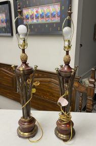 Pair of Metal Contemporary Table Lamps