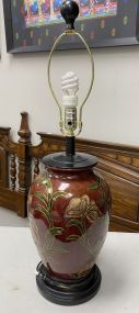 Decorative Hand Painted Ceramic Vase Lamp