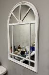 White Painted Arched Mirror