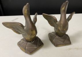Pair of Vintage Brass Bird Figurines
