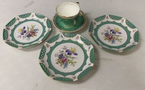 Bavaria Germany Bread and Butter Plate and Ansley Cup and Saucer